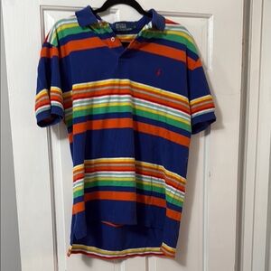 Polo by Ralph Lauren Men's Striped Blue Shirt